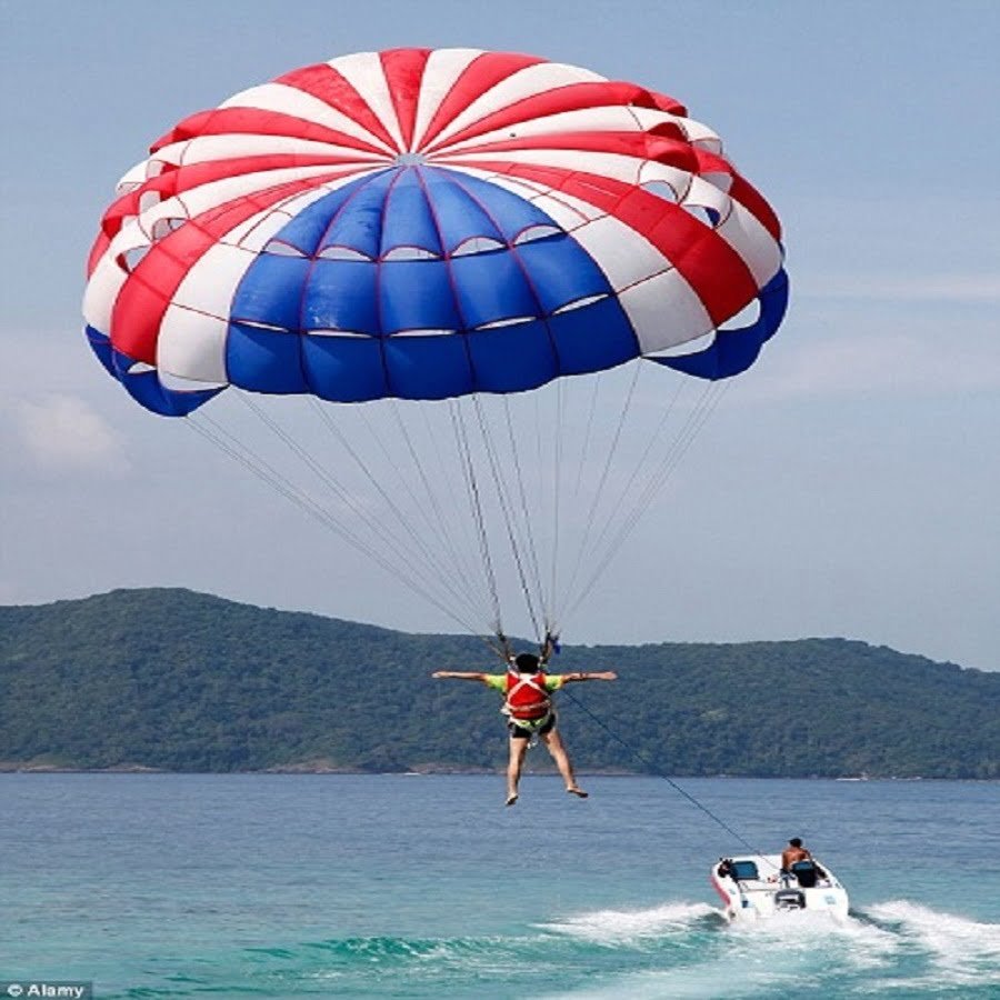 Para sailing at Elephant Beach