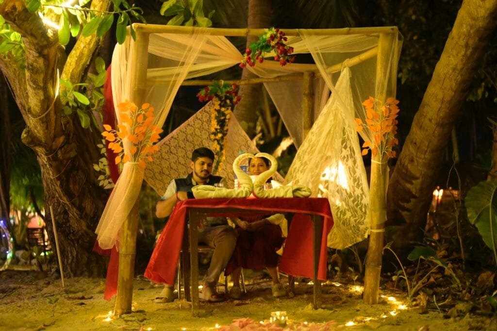 candlelight dinner at havelock