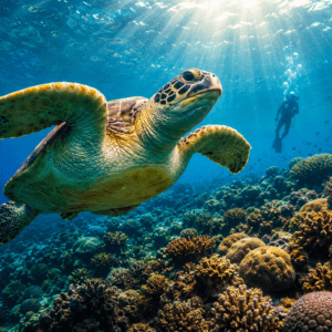 Turtle Beach Scuba Diving with Sea Turtles in Havelock Island